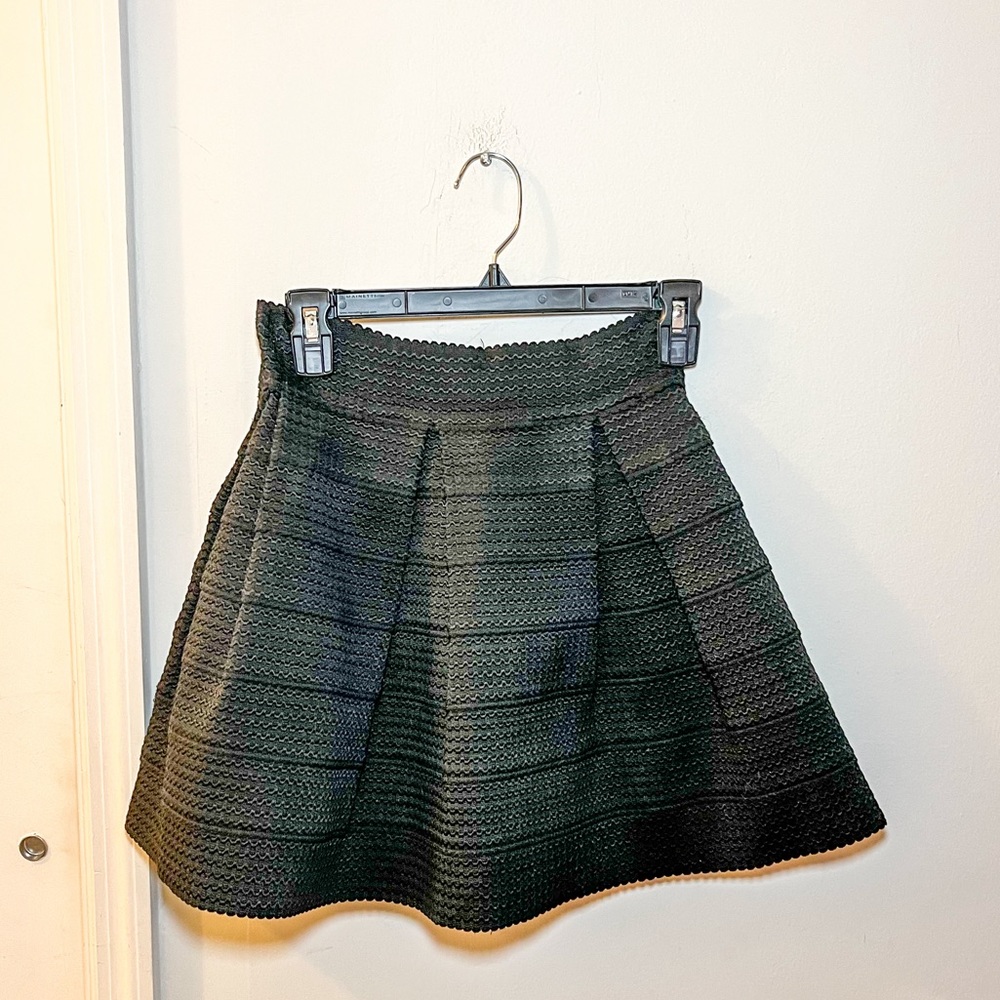 Devlin high waisted a-line mini skirt, black, size XS